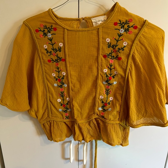 Yellow embroidered top - Picture 1 of 3